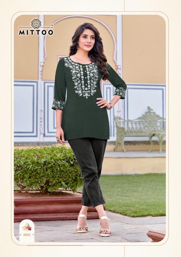 Mittoo Charmi Rayon Western Short Top Collection